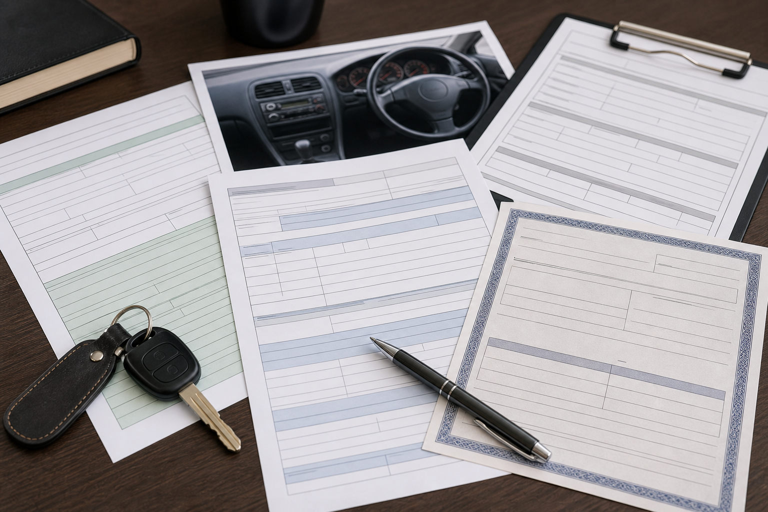 Texas JDM import documents with VIN inspection and Customs paperwork