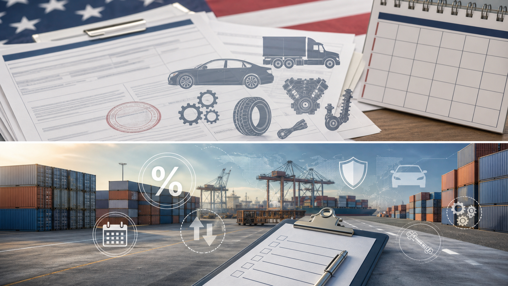 Vehicle import tariff documents and customs entry checklist